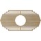 Ekena Millwork Chrysler Wood Fretwork Pierced Ceiling Medallion, Birch, 28"W x 14"H x 7 3/8"ID x 3/8"T CMWP28X14X0375CSBI - alternate 5